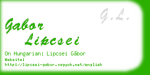 gabor lipcsei business card